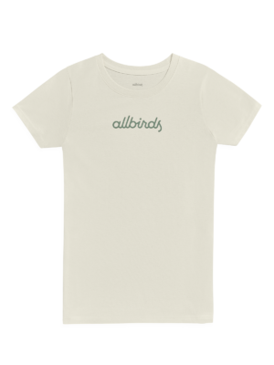 Allbirds Women's Recycled Tee, Logo - Natural White, Size XS