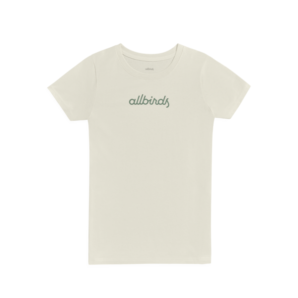 Allbirds Women's Recycled Tee, Logo - Natural White, Size XS