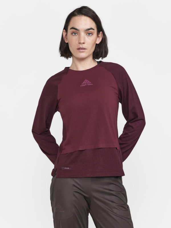 Craft WOMENS ADV TRAIL WOOL WIND LONG SLEEVE TEE